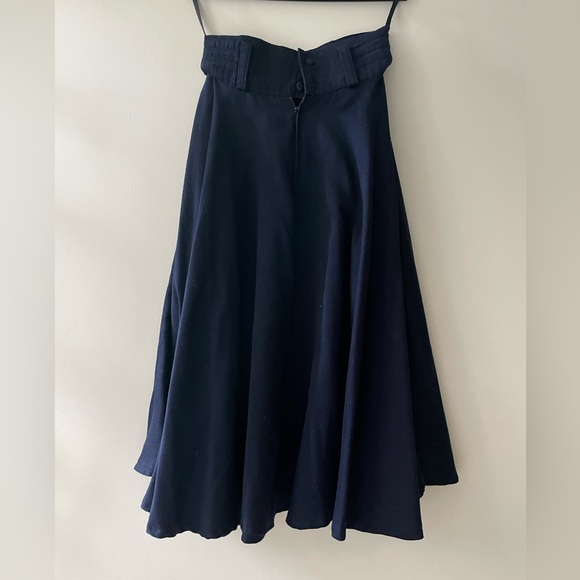 Navy blue vintage skirt - Picture 2 of 3
